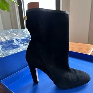 Mid calf Black healed Suede Stuart Weitzman boots